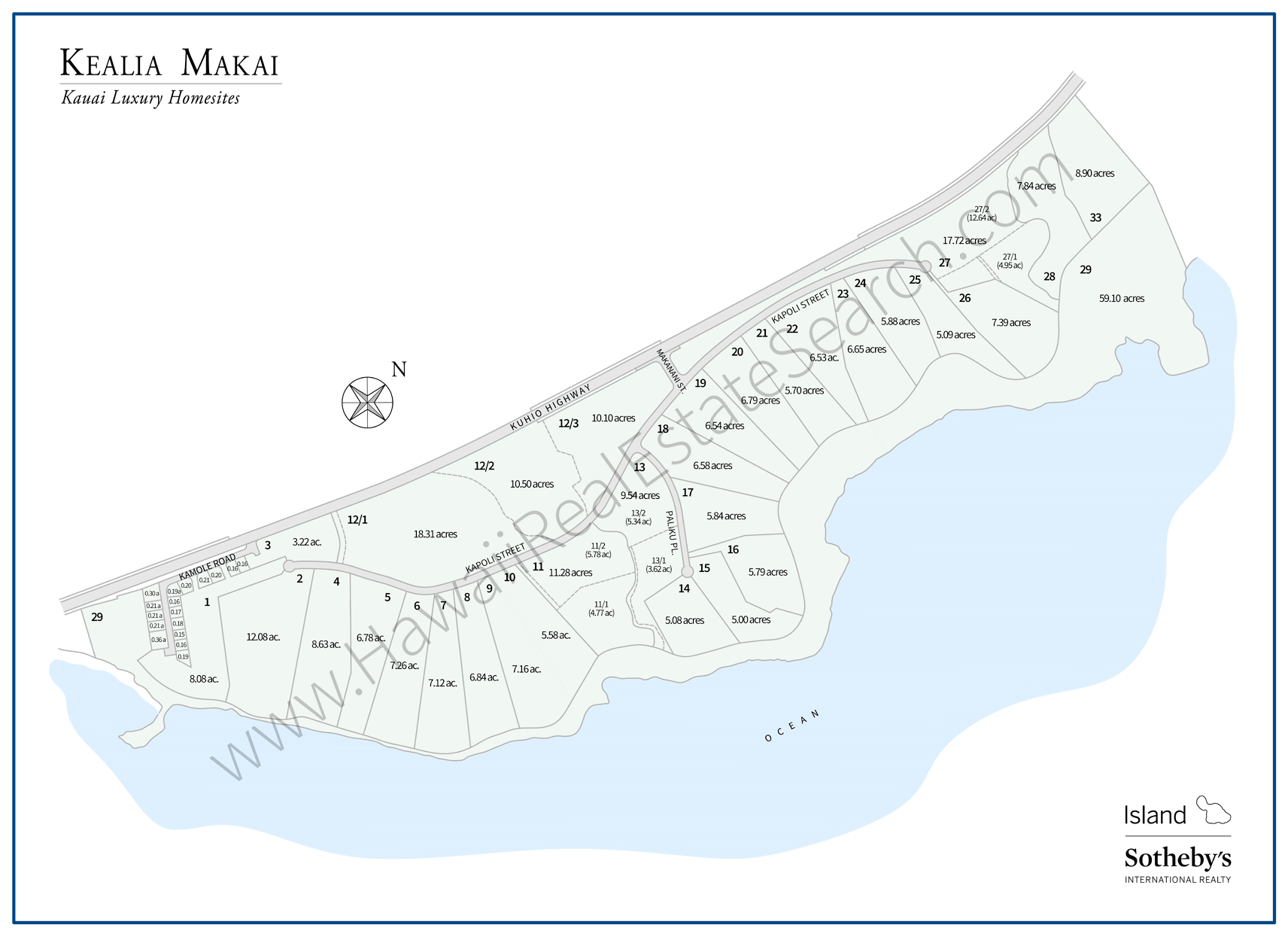 Kealia Makai Map